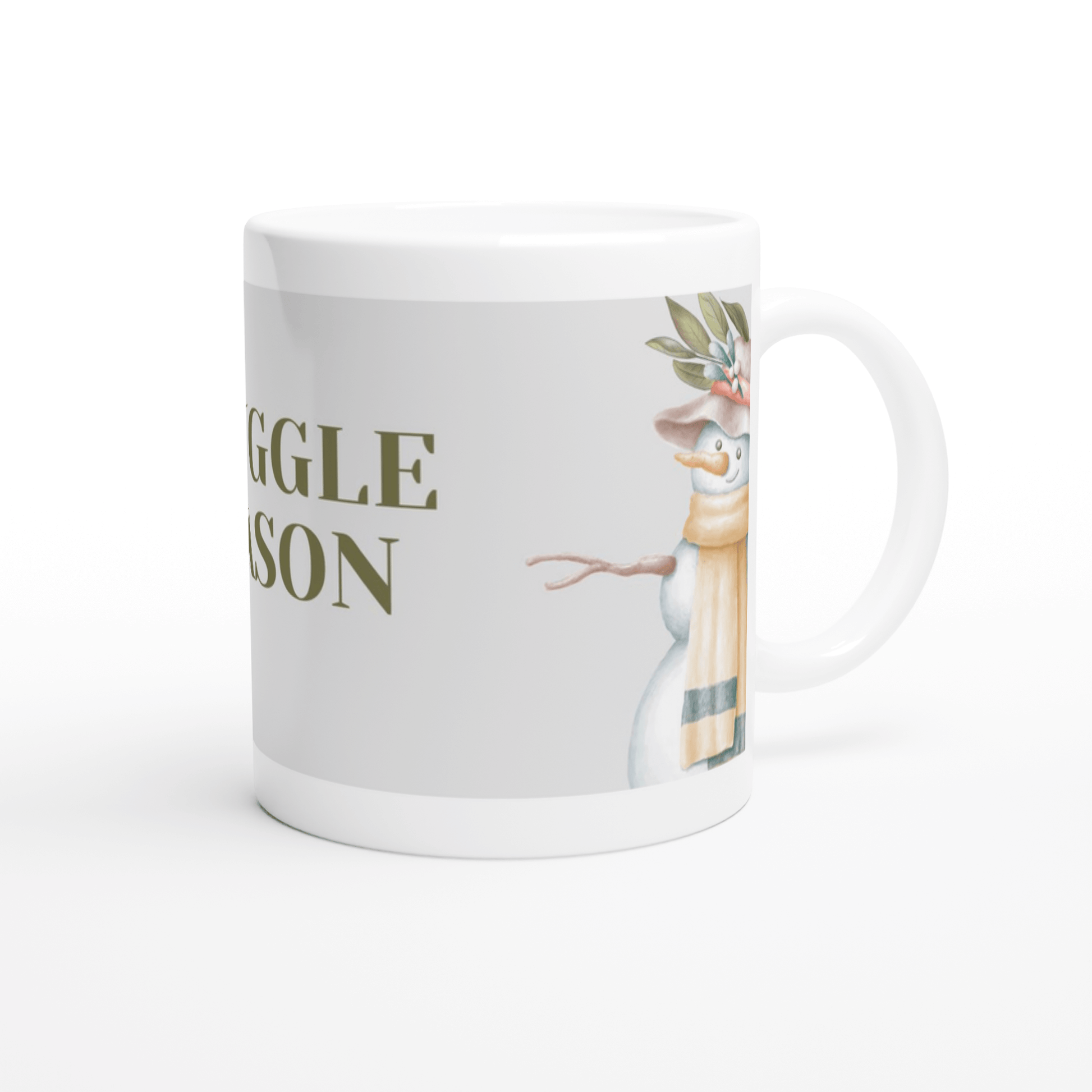Mug with a snowman design 