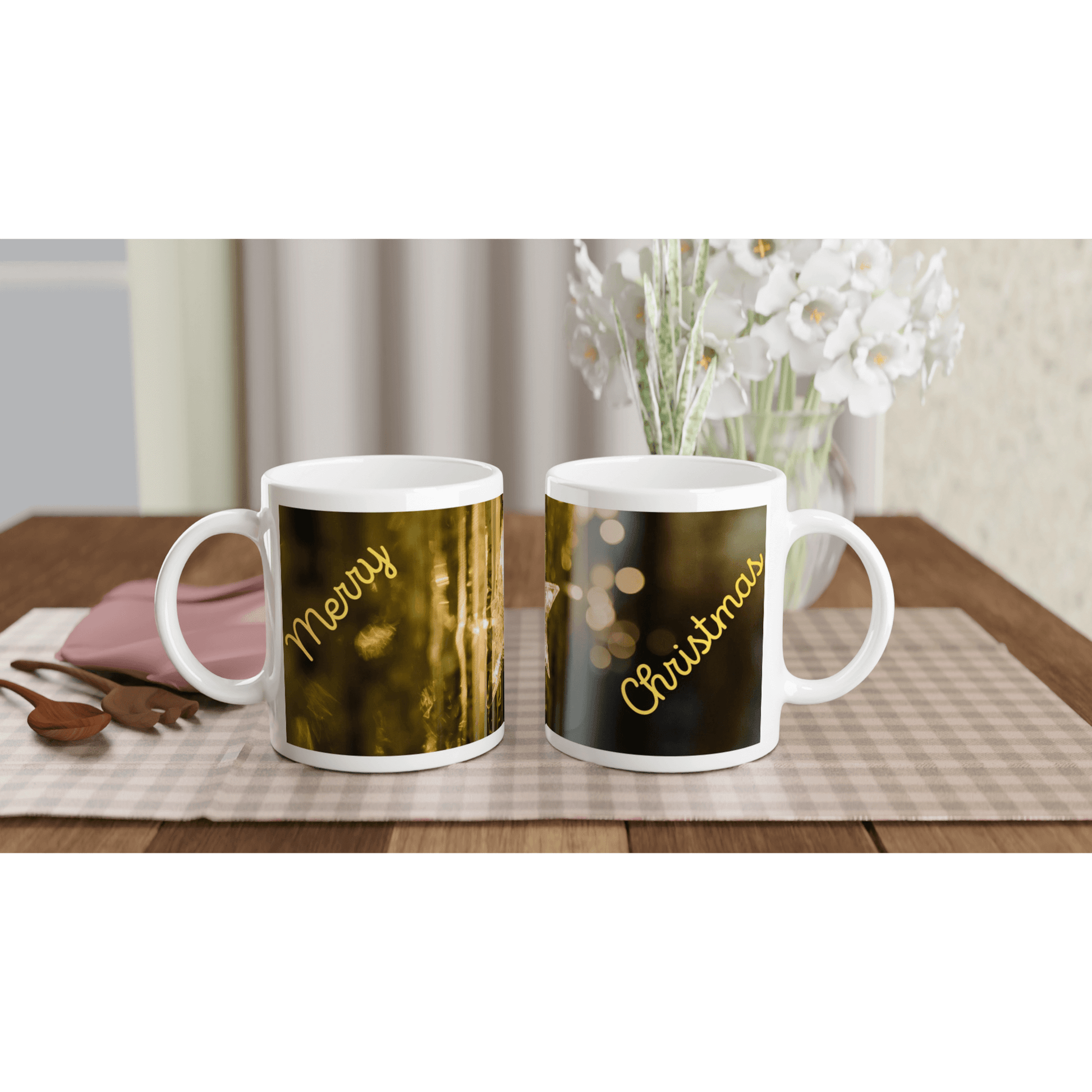  Christmas-themed mugs, Merry Christmas