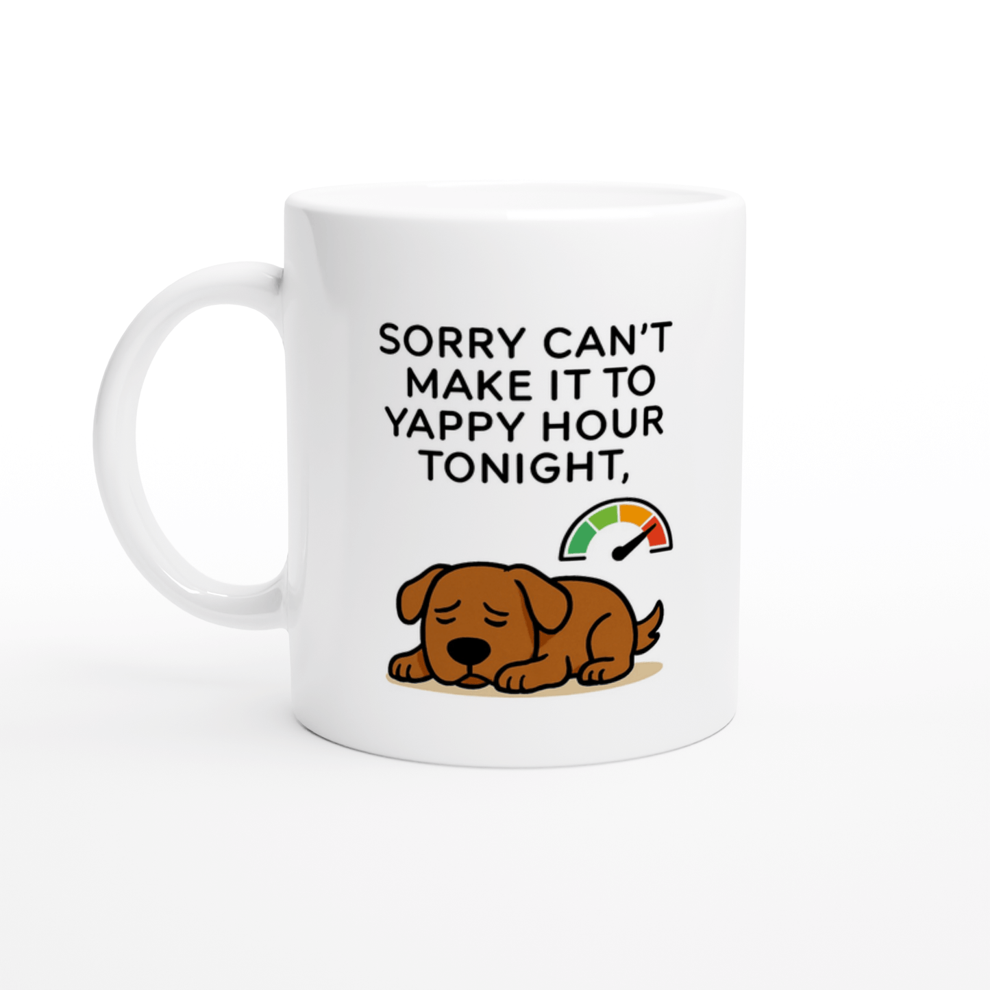 Mug dog resting
