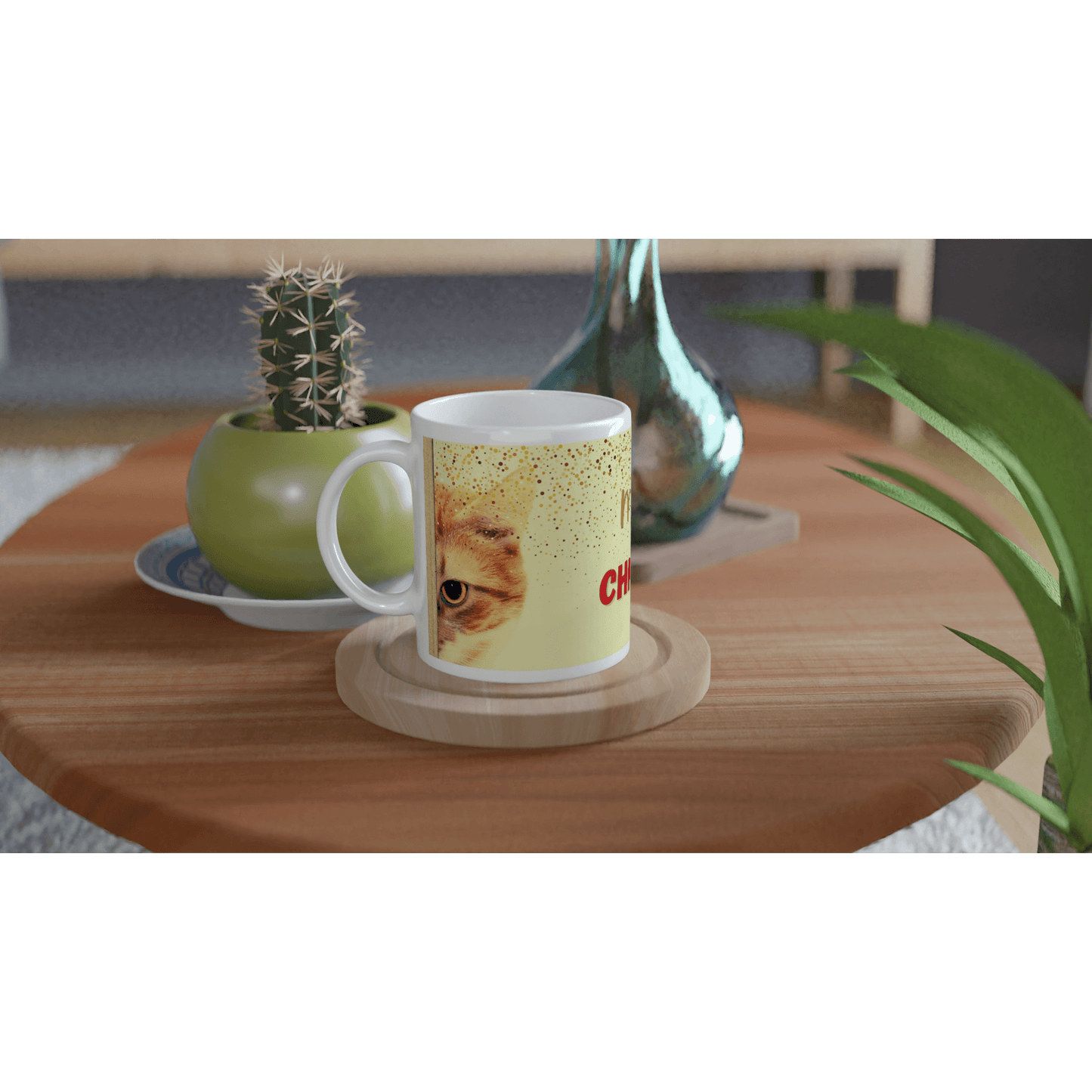 Mug with a cat design