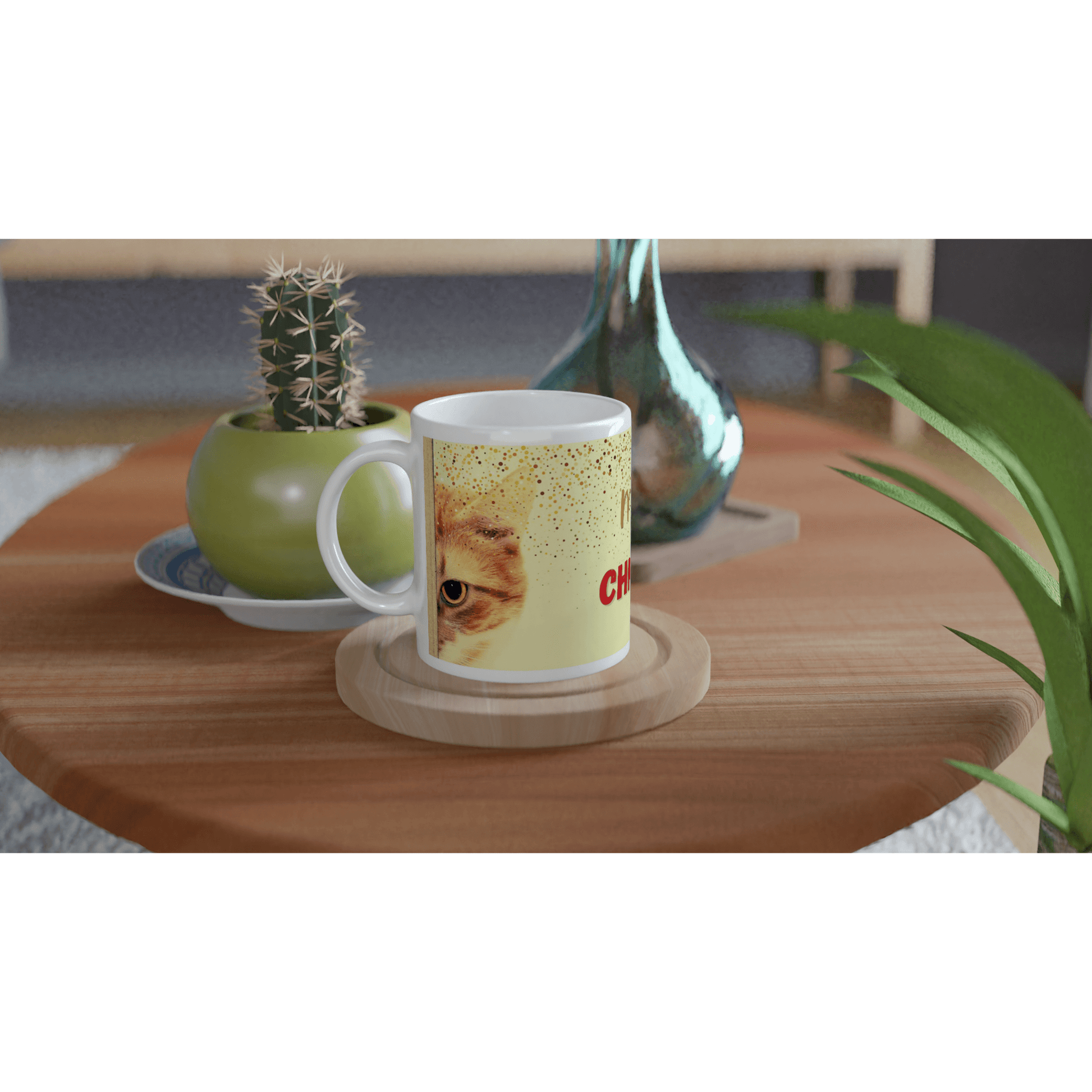 Mug with a cat design