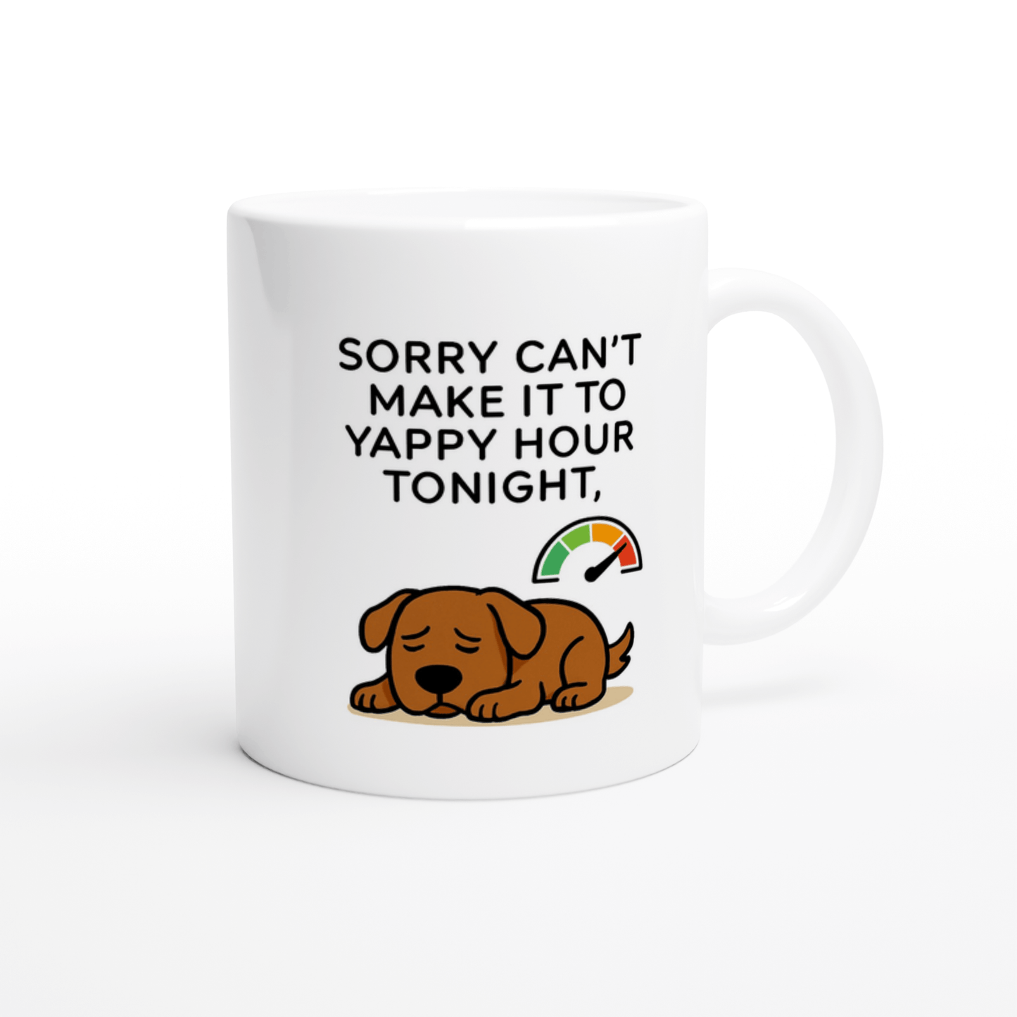 Mug dog sleeping