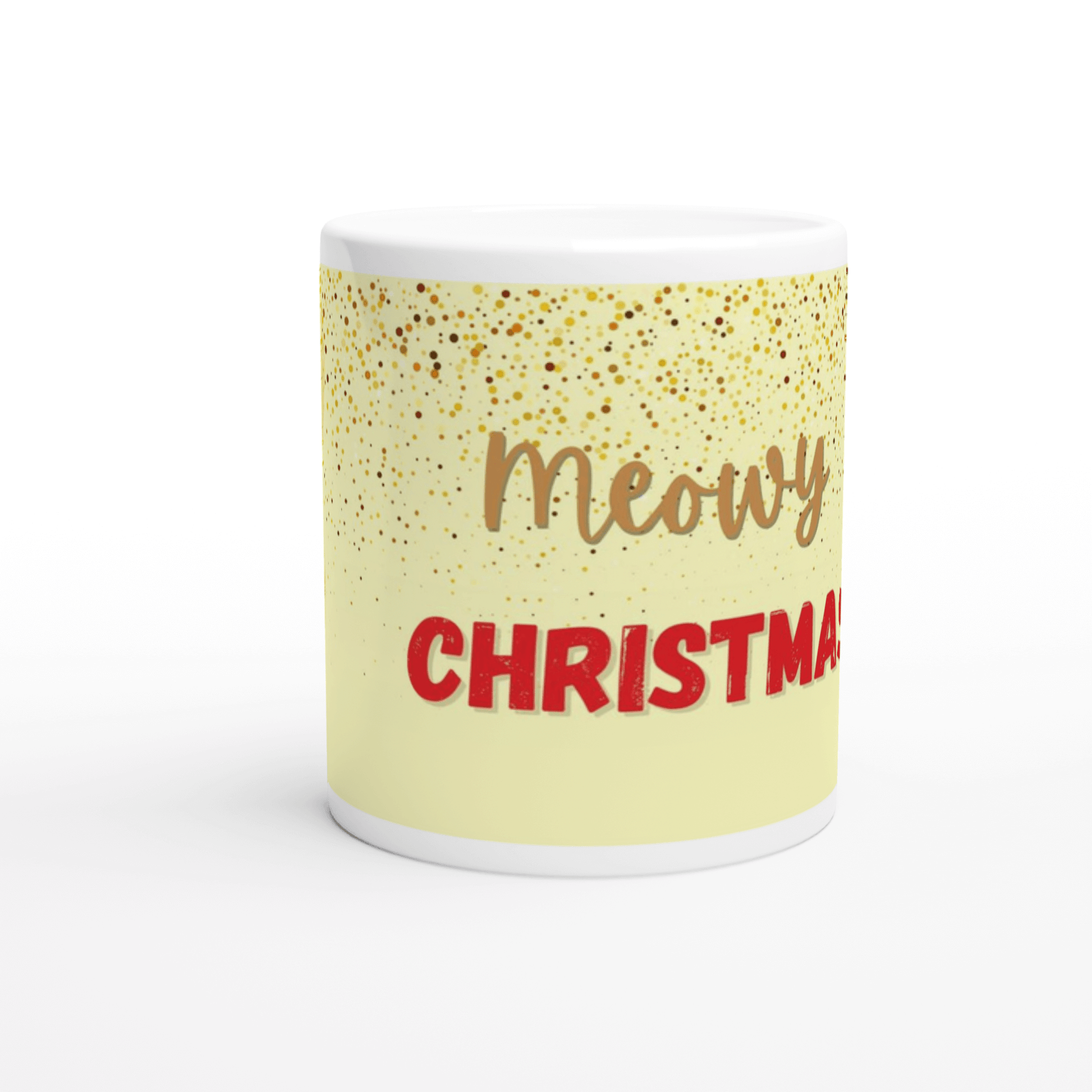 Mug with 'Meowy Christmas' text