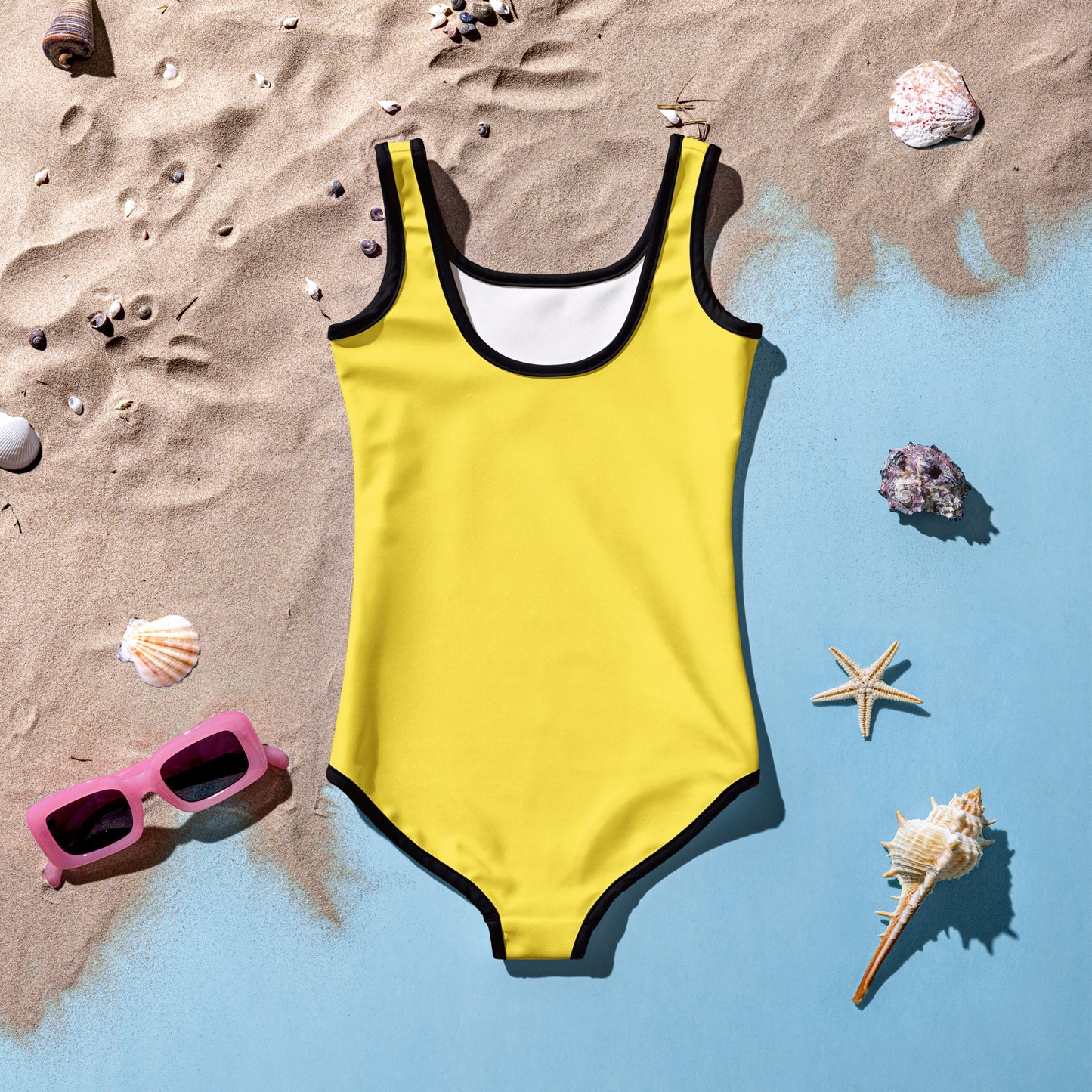 Yellow swimsuit