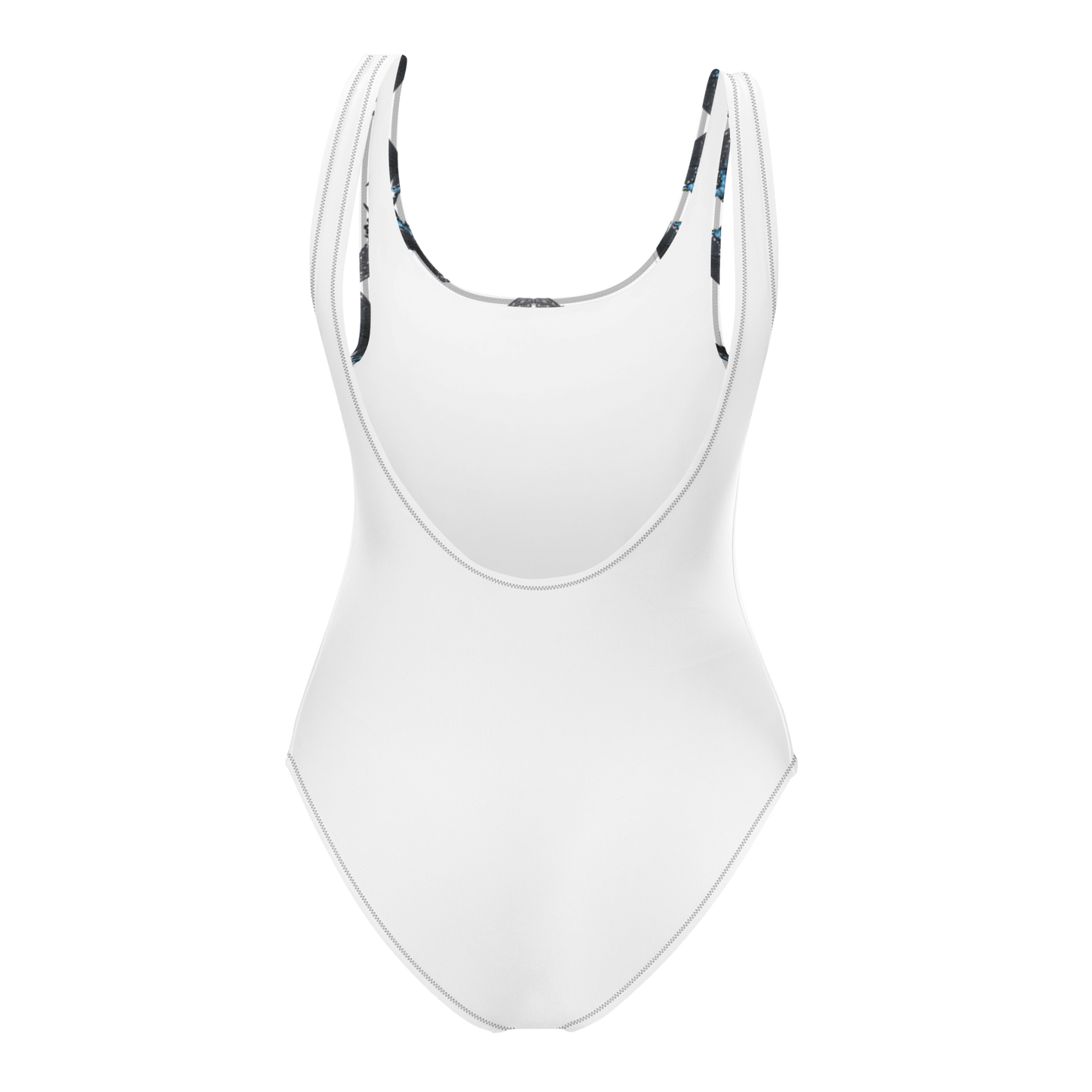 White swimsuit with thin straps
