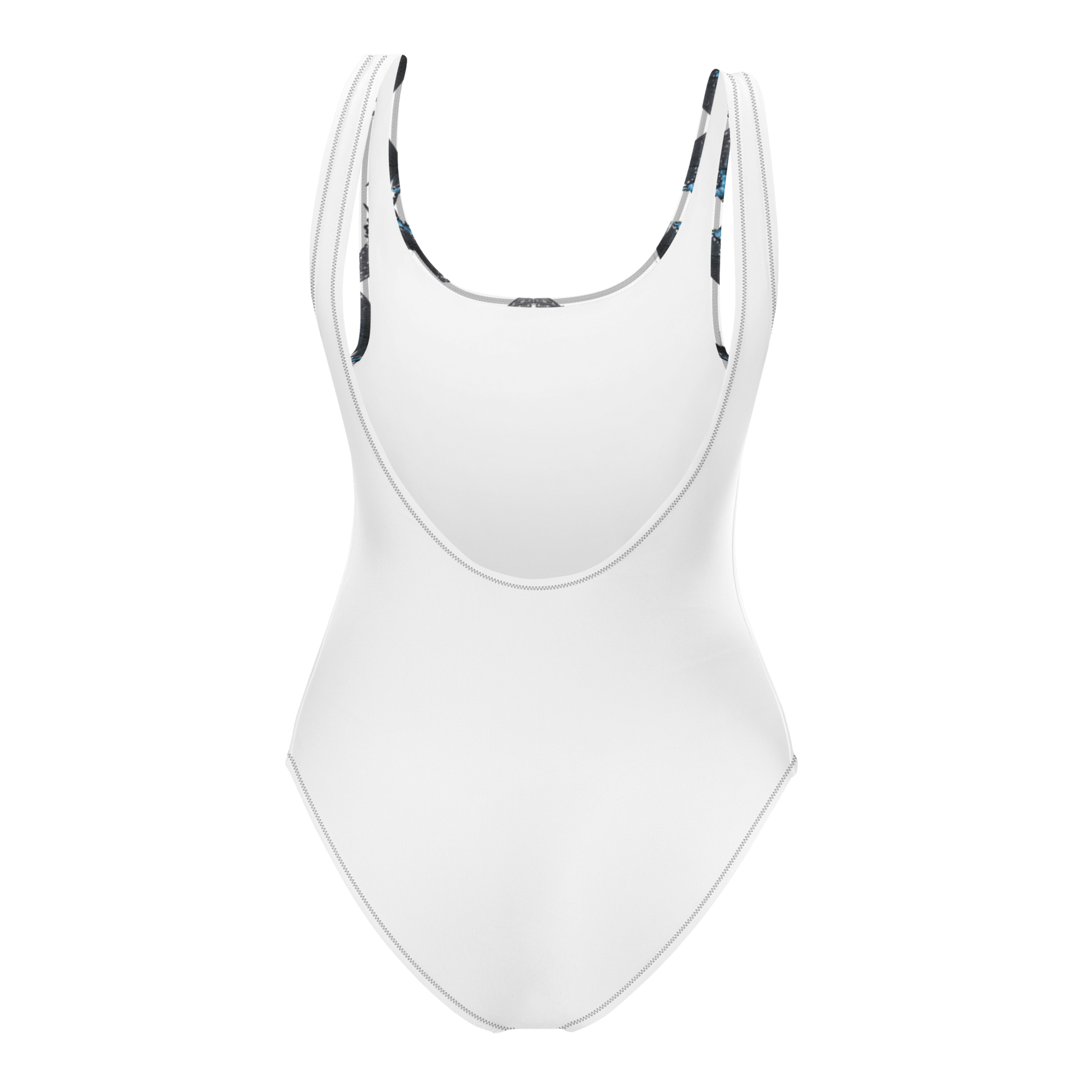 White swimsuit with thin straps