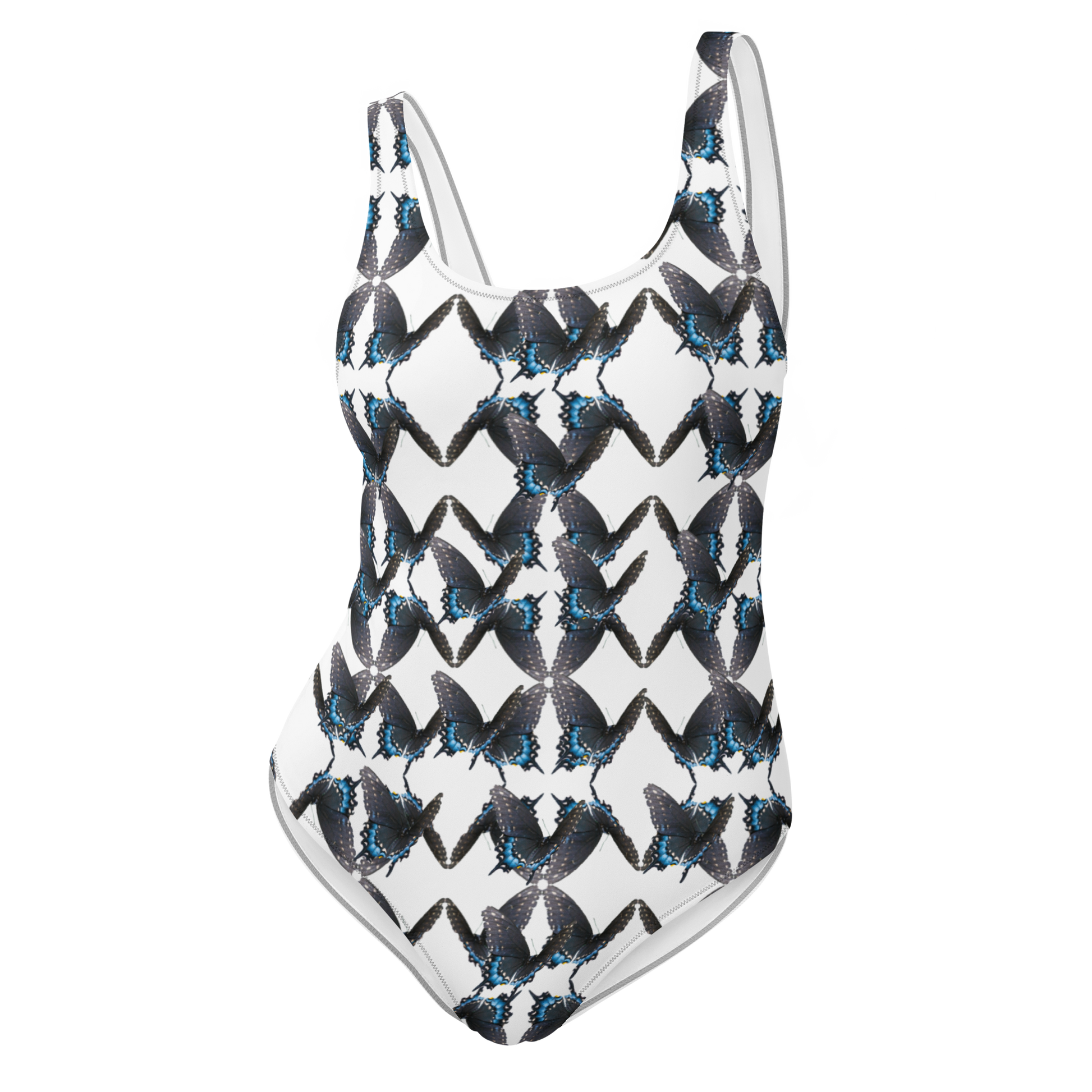 One-piece swimsuit with butterfly pattern 
