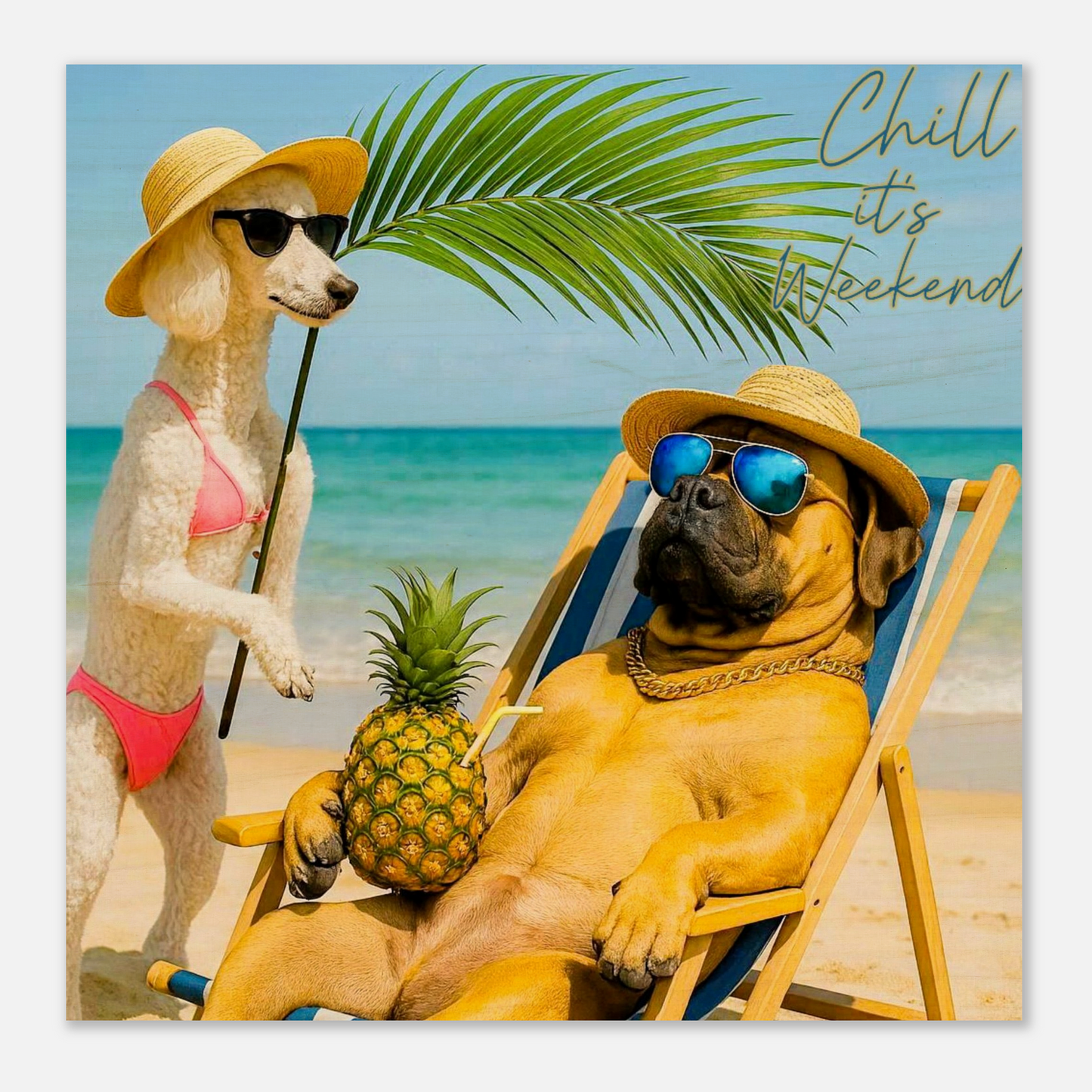 Seaside chill picture dogs