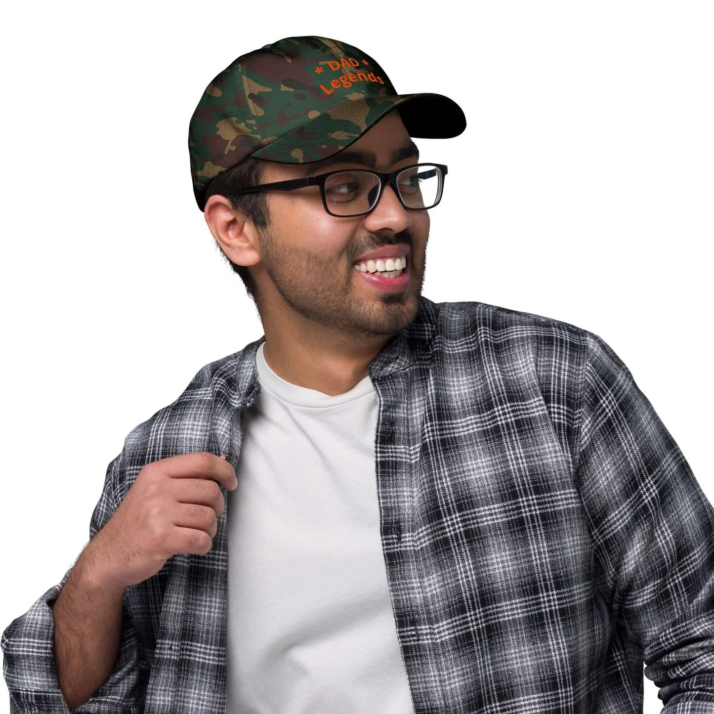 Man wearing a camouflage cap