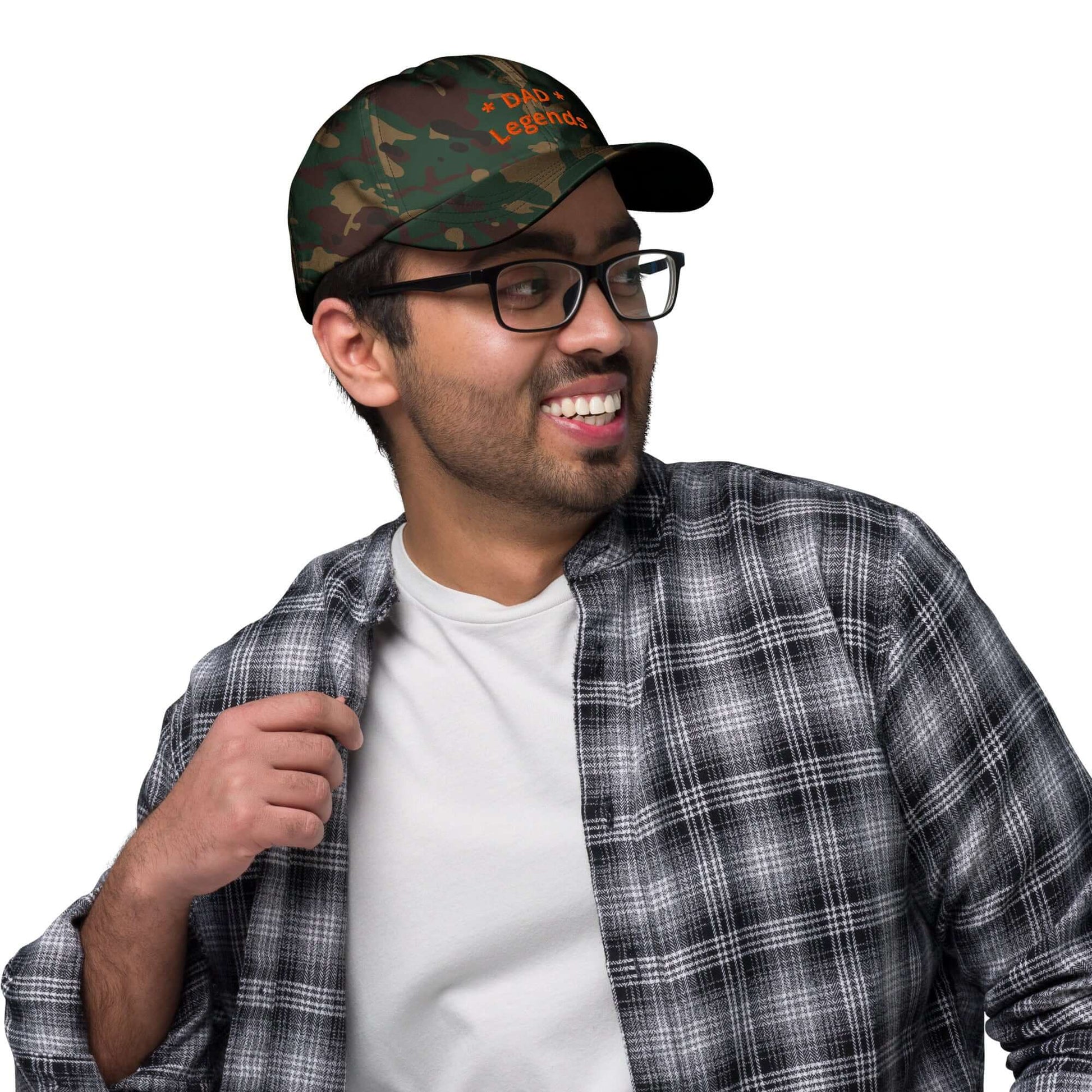Man wearing a camouflage cap