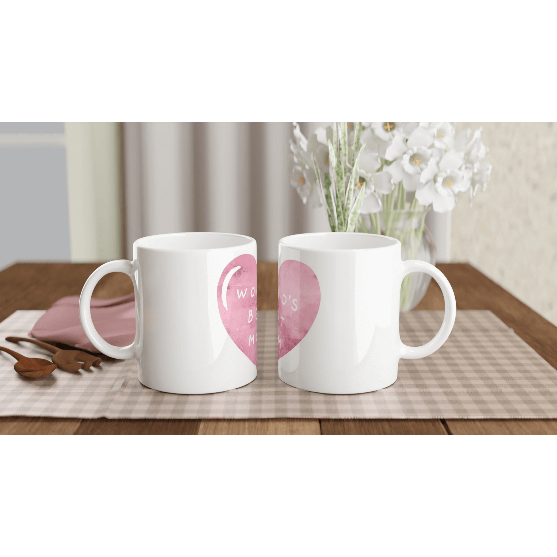 white mugs with pink hearts 