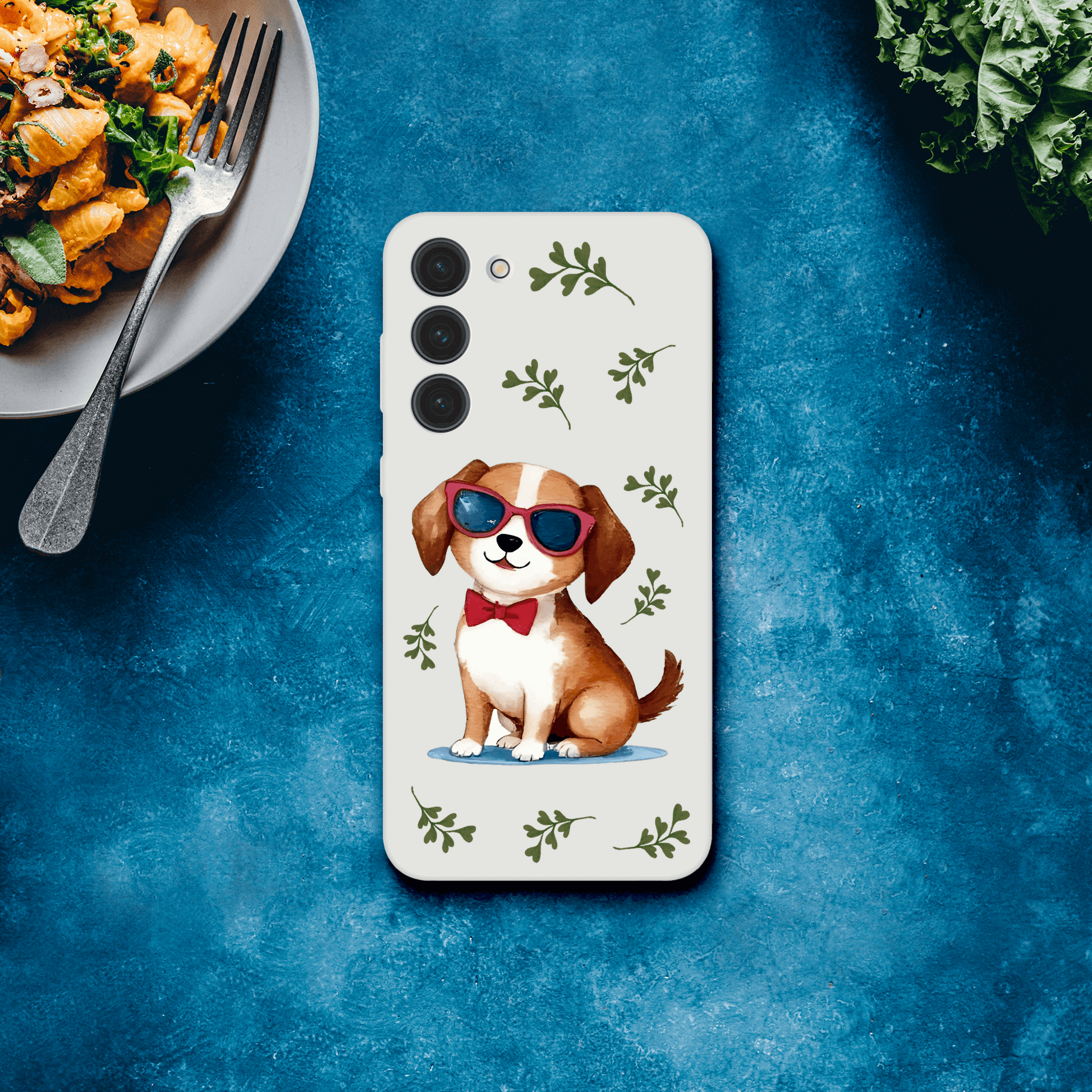 Phone case with a dog design 