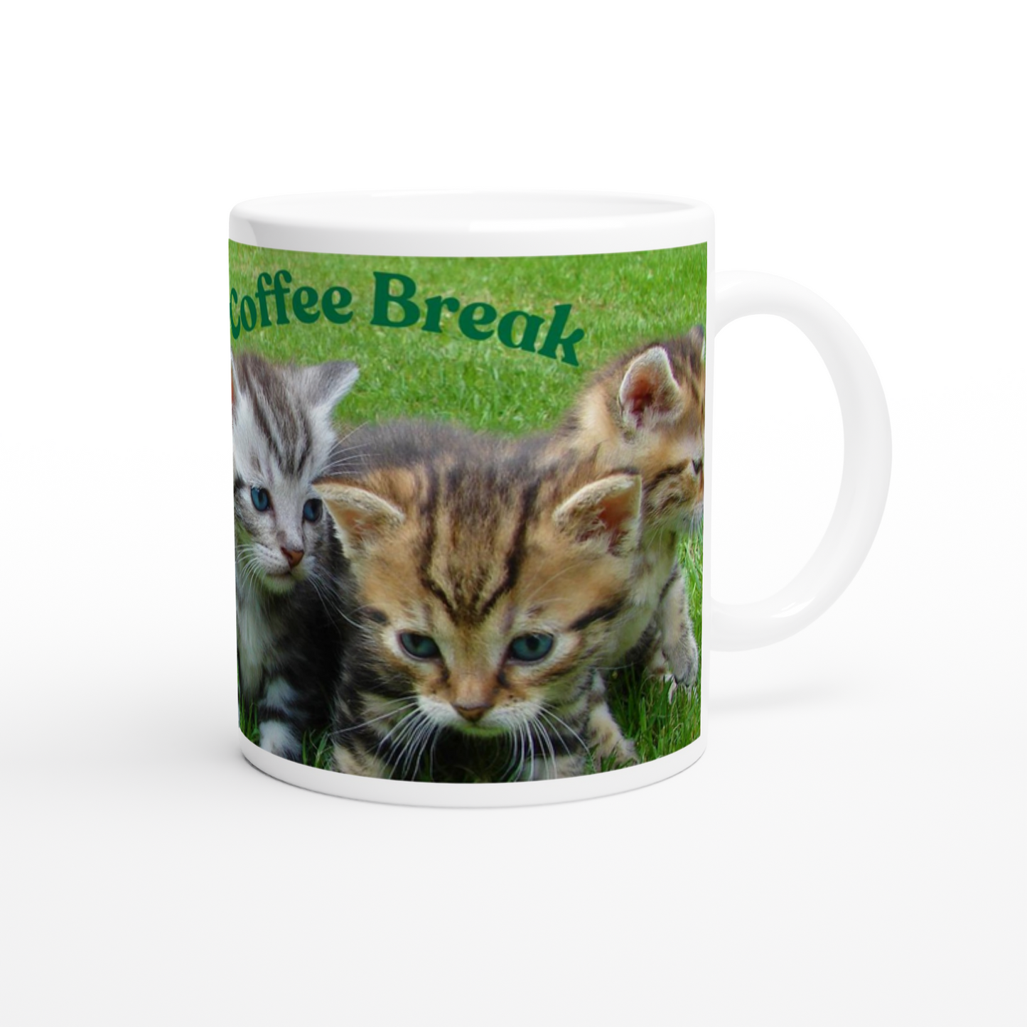 Mug with kittens and 'Coffee Break' text